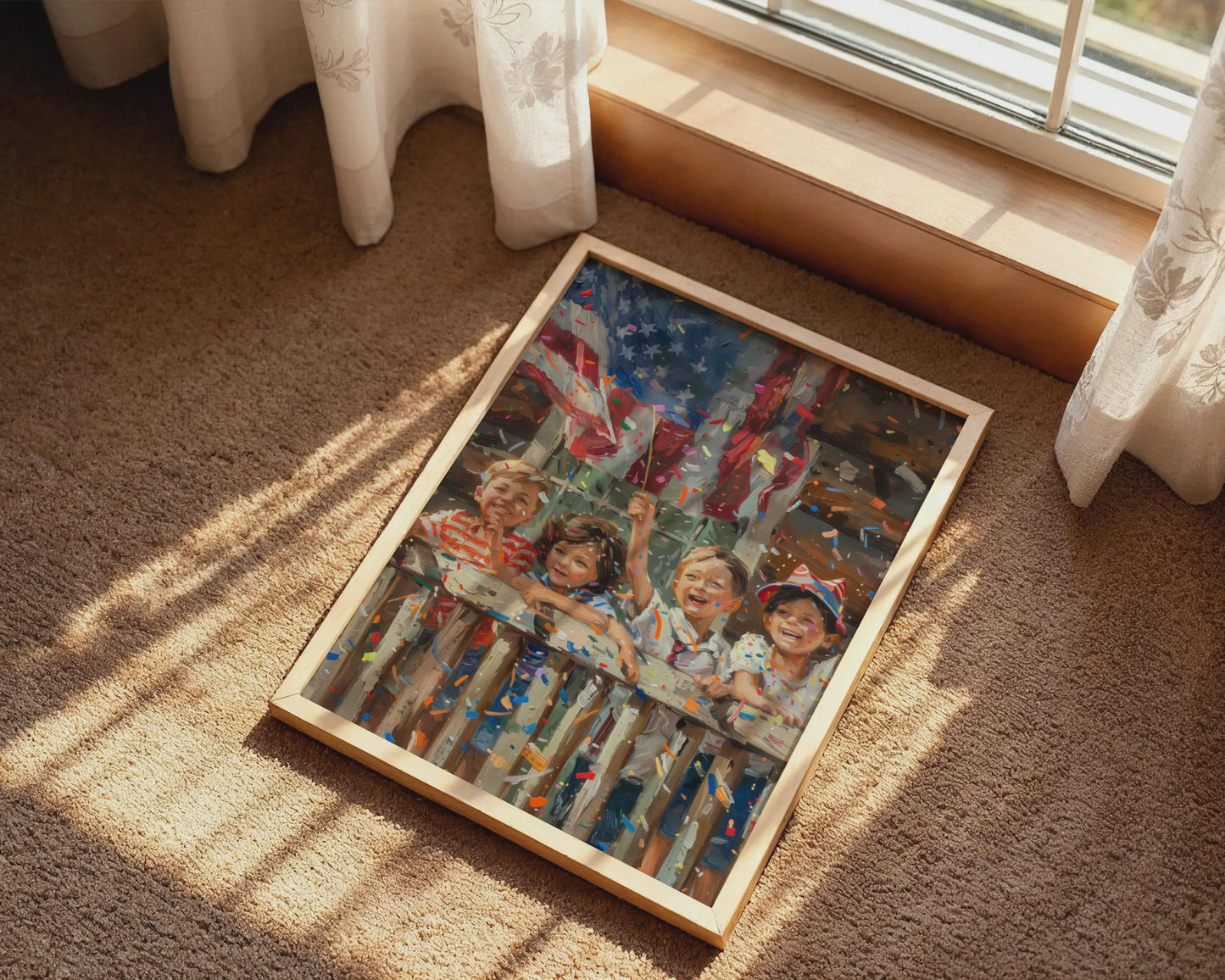 Impressionist Patriotic Children Wall Art